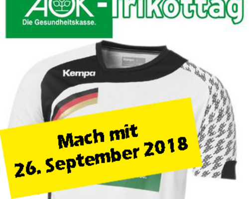 Vereine aufgepasst – der AOK Trikot-Aktionstag steht vor der Tür