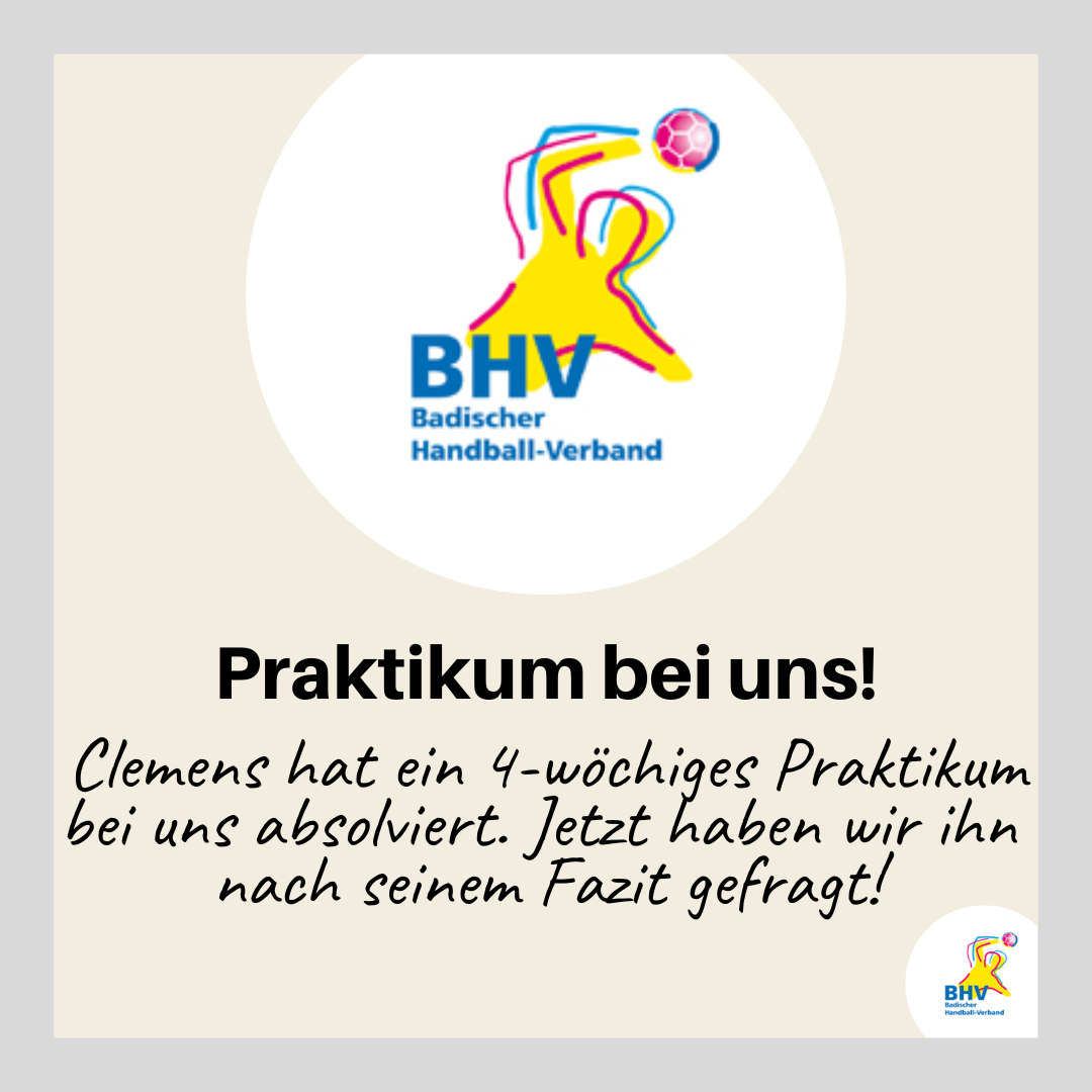 Unser Praktikant Im Interview | BHV - Badischer Handball-Verband