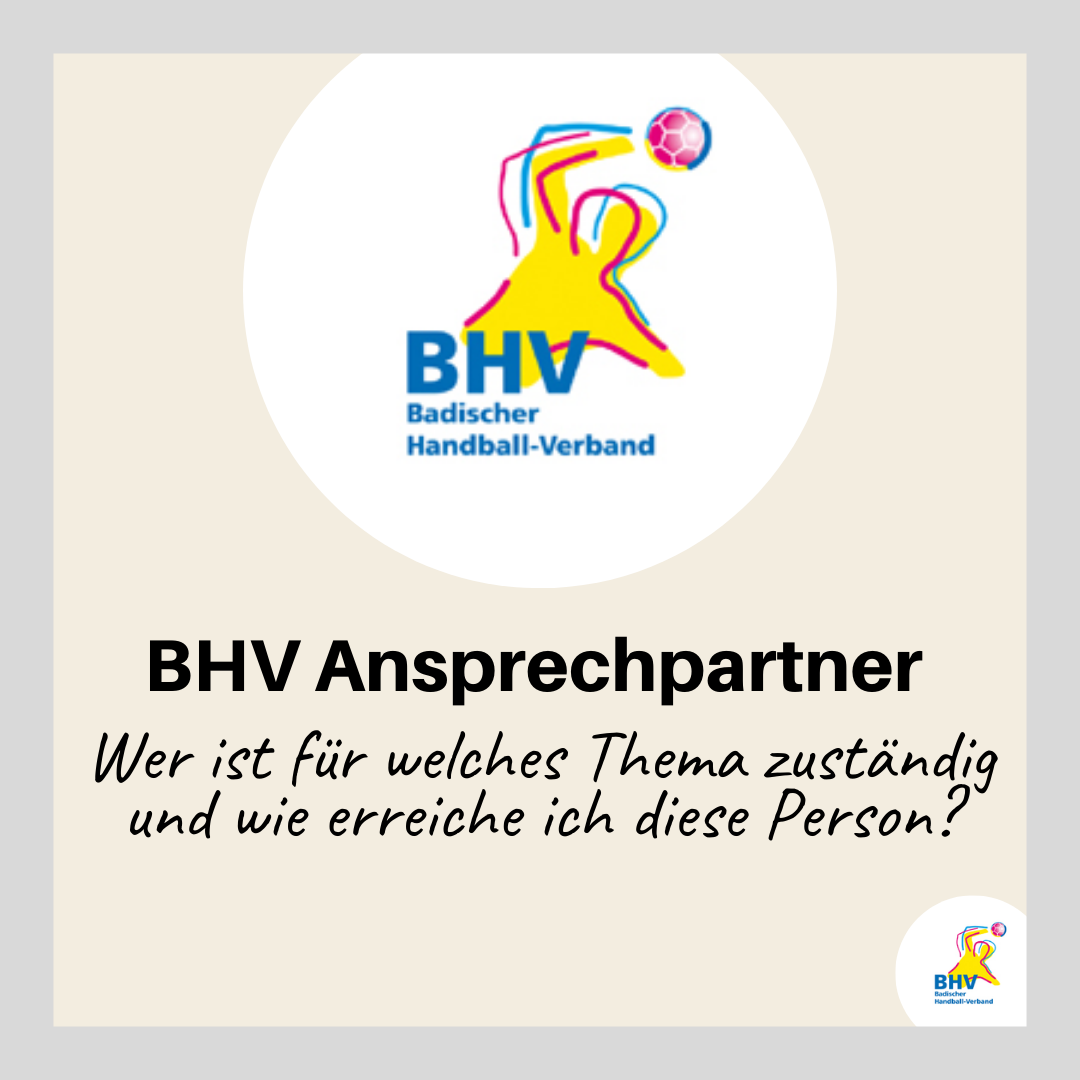 Ansprechpartner*innen Des BHV | BHV - Badischer Handball-Verband